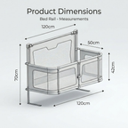 Baby Comfy Safety Lightweight Bed Side Crib