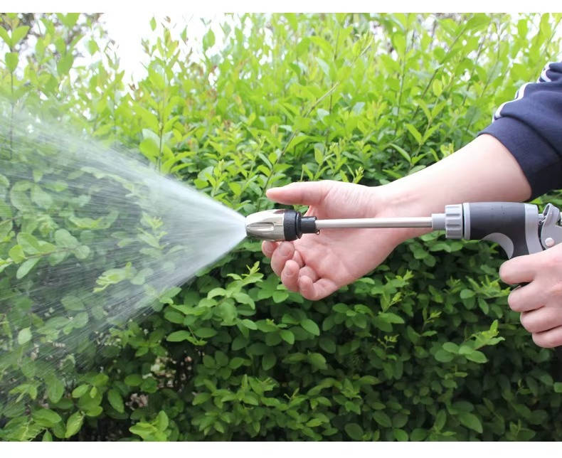 Adjustable Garden Hose Nozzle with Long Wand and Foam Bottle