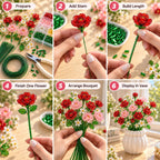 DIY Beaded Wildflower Bouquet Kit – Handmade Crystal Flower Craft Set
