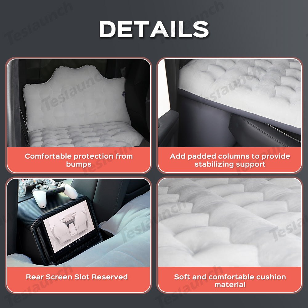 Inflatable Rear Seat Camping Air Mattress for Tesla Cybertruck