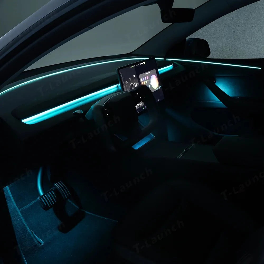 Interior RGB Ambient Lighting Kit for Tesla Model Y Juniper / Model 3 Highland
