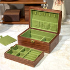 Amélie Walnut Two-Layer Jewelry Box