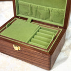 Amélie Walnut Two-Layer Jewelry Box