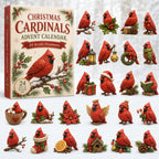 Cardinal Bird Advent Calendar 2026 - 24 Acrylic Bird Ornaments