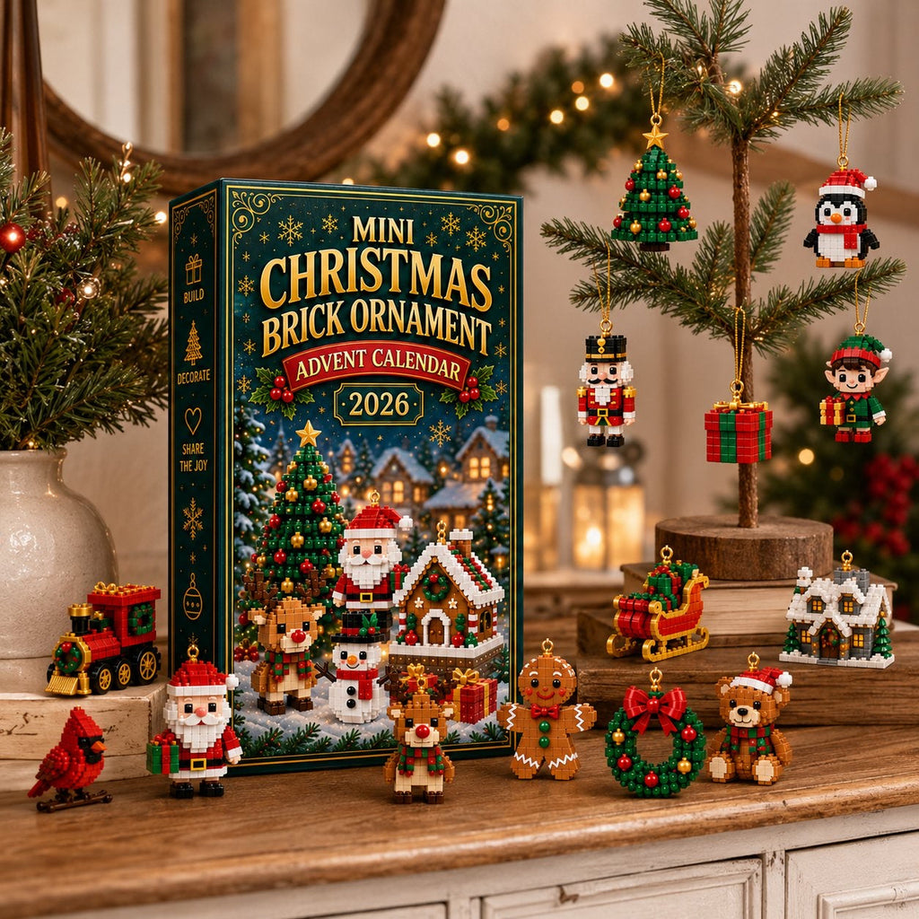 Christmas Building Block Advent Calendar 2026 - 24 Mini Building Block Ornaments