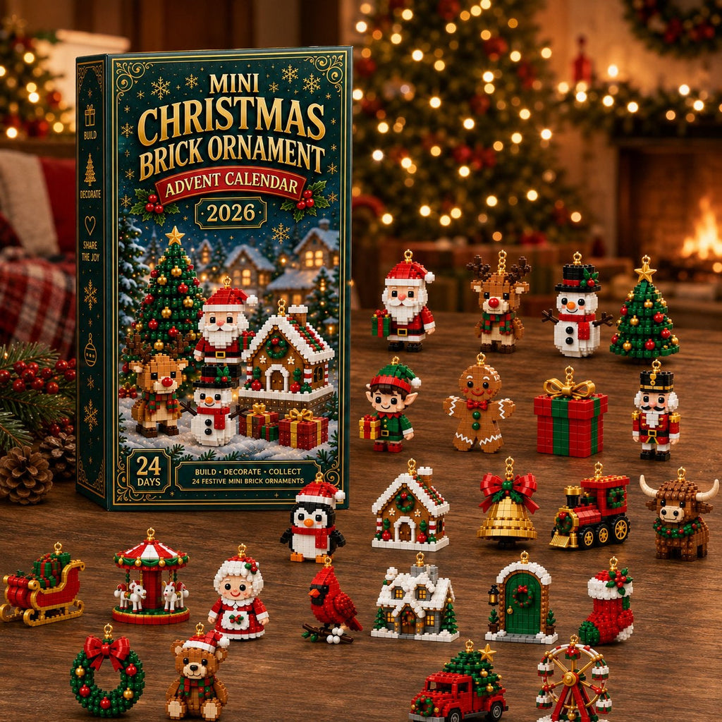 Christmas Building Block Advent Calendar 2026 - 24 Mini Building Block Ornaments
