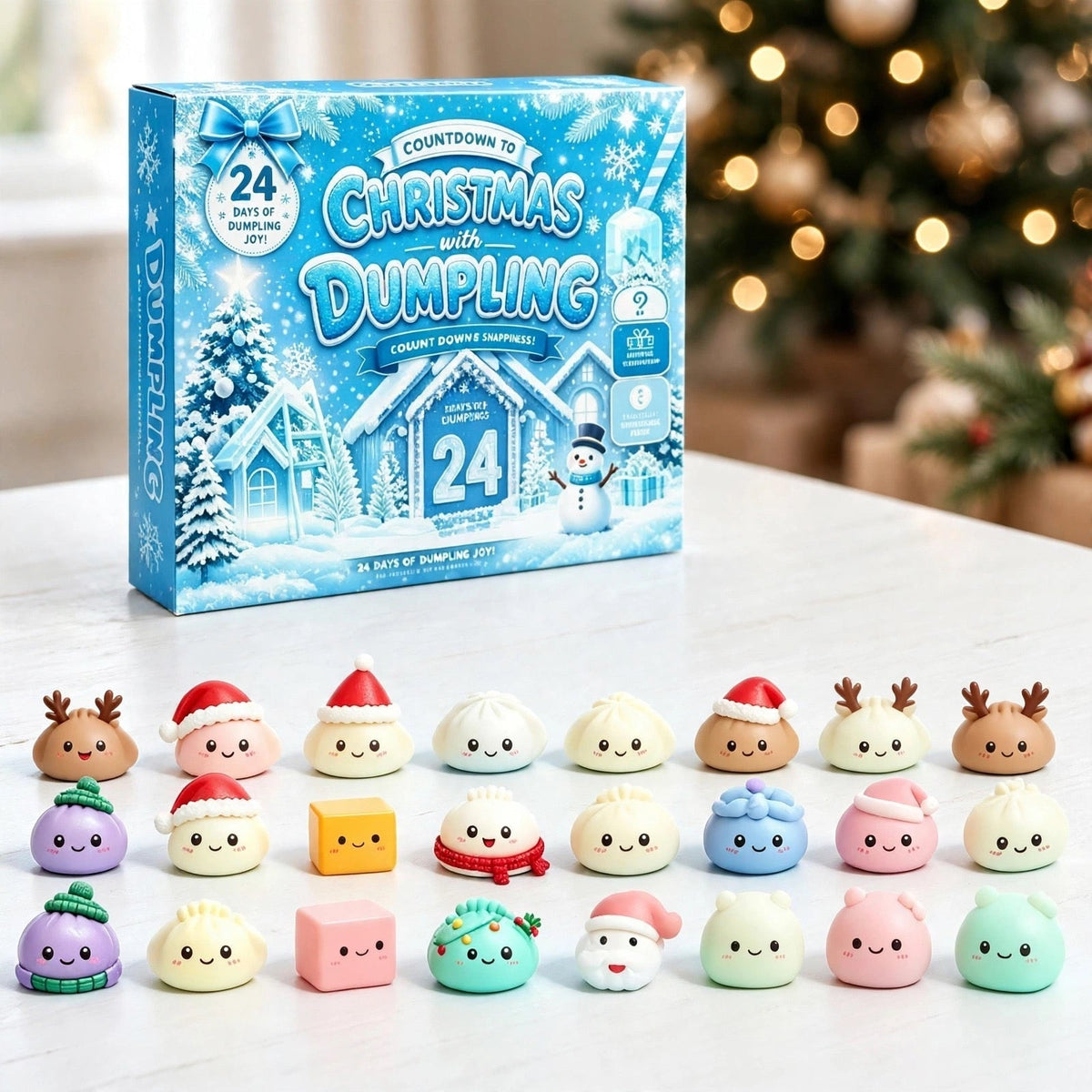 Christmas Dumpling Squishy Advent Calendar 2026 - 24 Slow-Rise Squishies