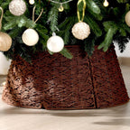Braided Rattan Christmas Tree Collar - Wicker Christmas Tree Base Cover