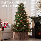 Braided Rattan Christmas Tree Collar - Wicker Christmas Tree Base Cover