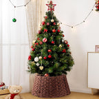 Braided Rattan Christmas Tree Collar - Wicker Christmas Tree Base Cover