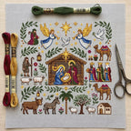 Nativity Cross-Stitch Kit - Christmas Embroidery Kit for Beginners