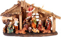 Nativity Scene with 11 Hand-Painted Resin Figures