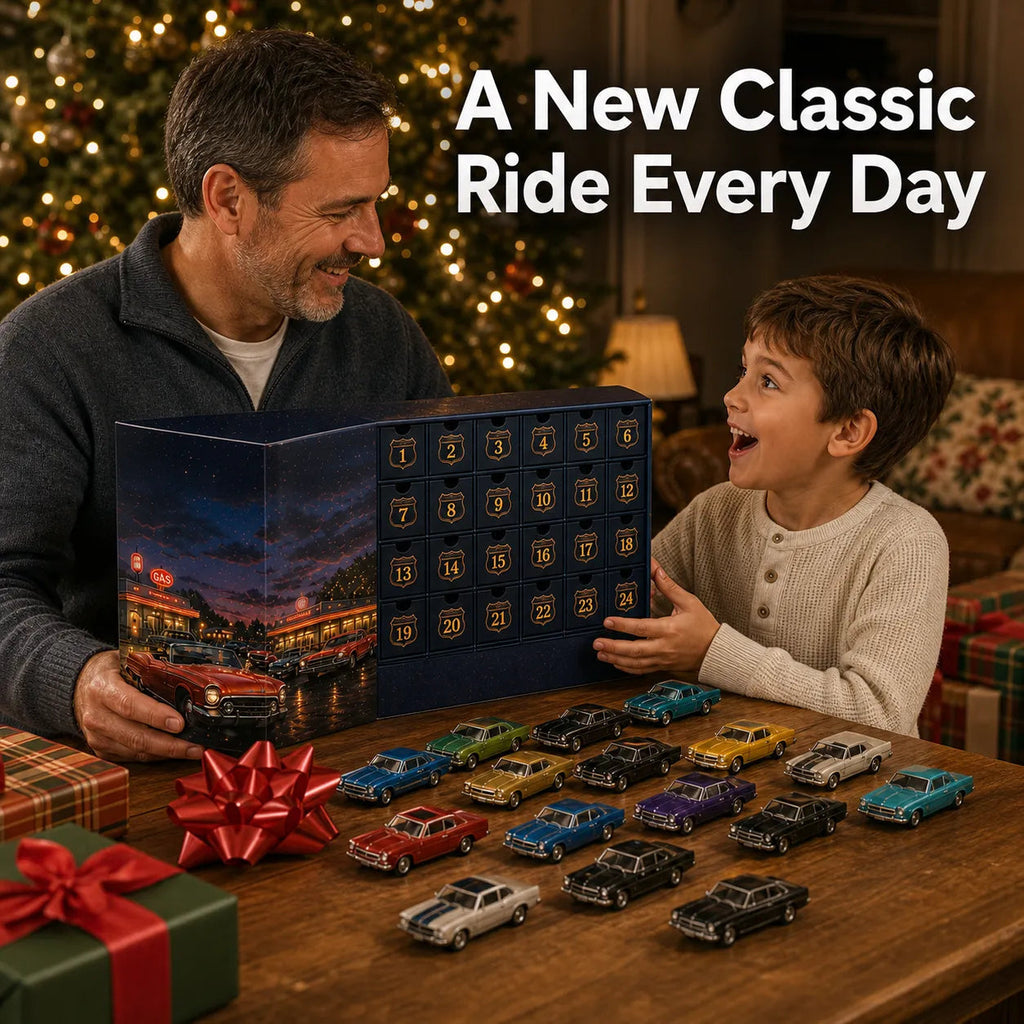 Classic American Cars Advent Calendar 2026 - 24 Acrylic Vintage Cars