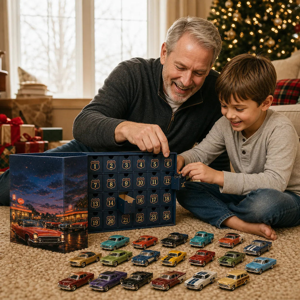 Classic American Cars Advent Calendar 2026 - 24 Acrylic Vintage Cars