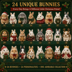 Rabbit Christmas Advent Calendar 2026 - 24 Rabbit Figurines