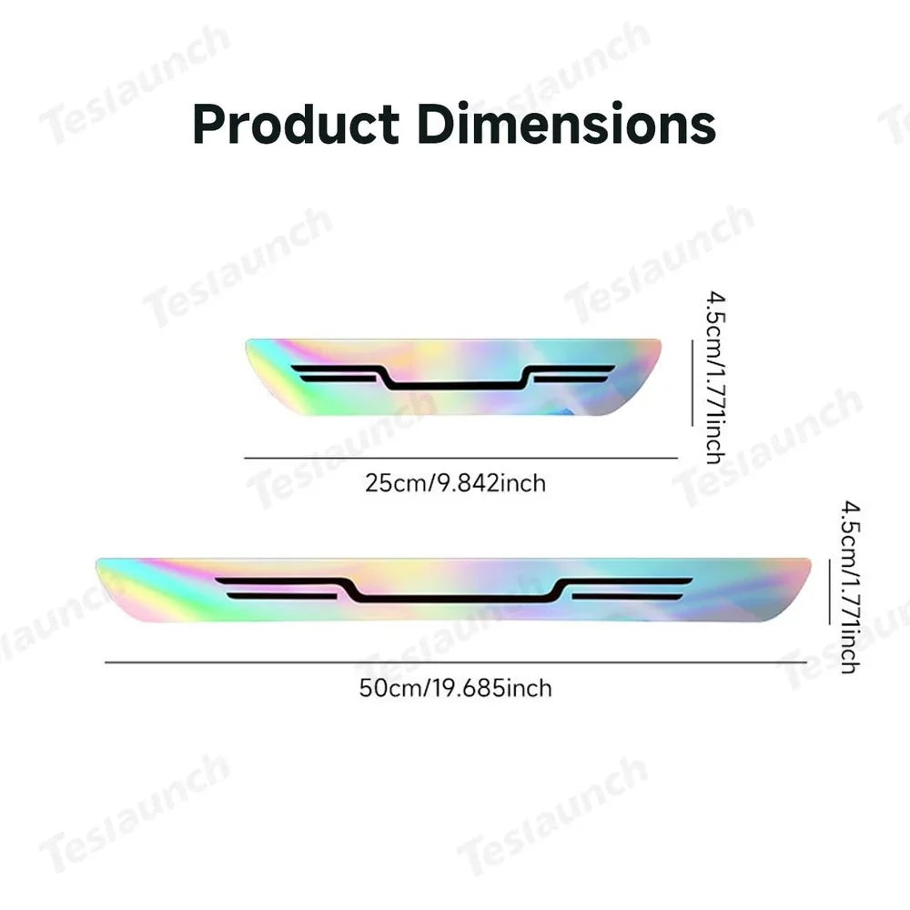 Laser-Effect Door Sill Protector Stickers for Tesla Model Y Juniper 2025+ (4PCS)