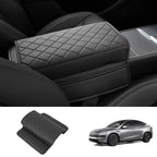 Leather Center Armrest Cover with Side Pockets for Tesla Model Y Juniper 2025+