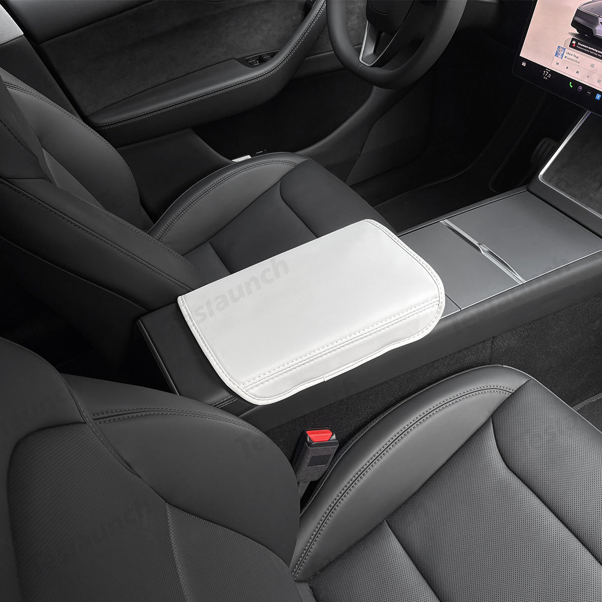Leather Center Console Armrest Cover for Tesla Model Y Juniper 2025+