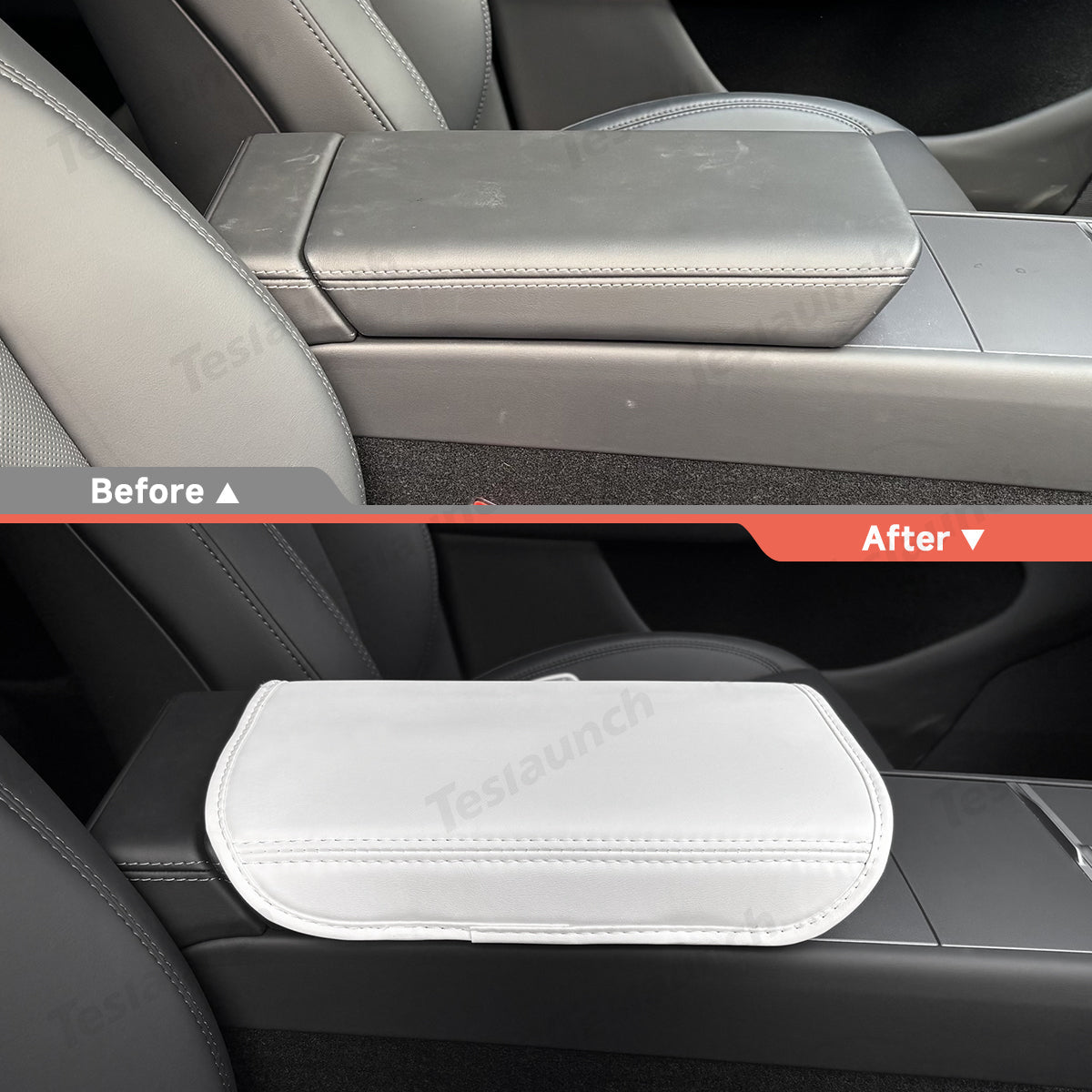 Leather Center Console Armrest Cover for Tesla Model Y Juniper 2025+