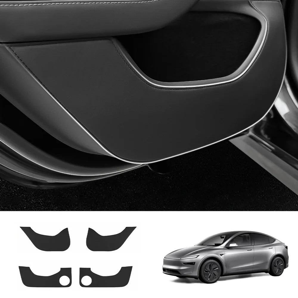 Leather Door Kick Guards for Tesla Model Y Juniper 2025+ / Model 3 Highland 2024+