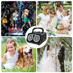 LED Multi-Hole Handheld Bubble Machine for Kids & Adults