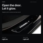 LED illuminated Welcome Pedal Door Sill Protector for Model Y / 3 | Miroken