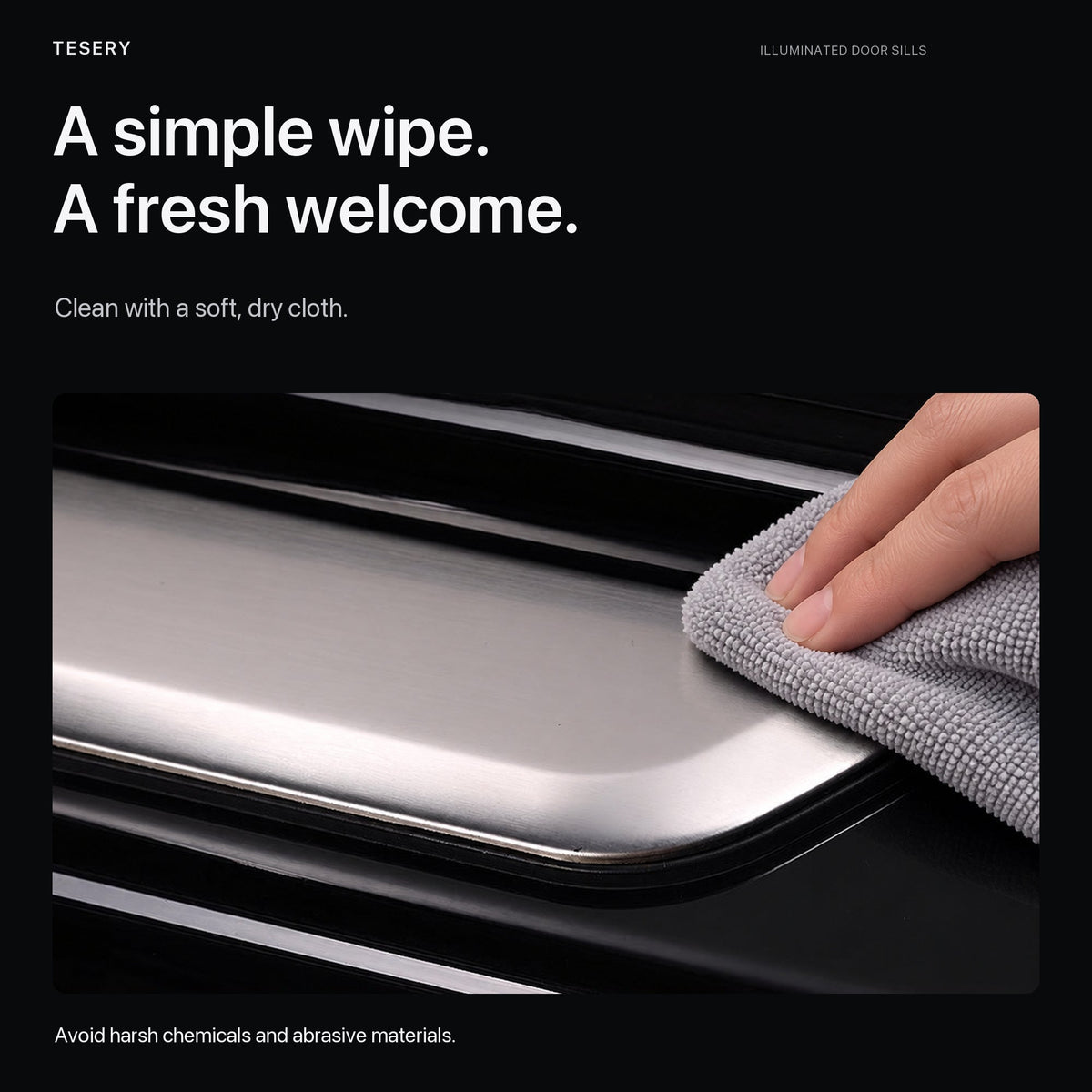 LED illuminated Welcome Pedal Door Sill Protector for Model Y / 3 | Miroken