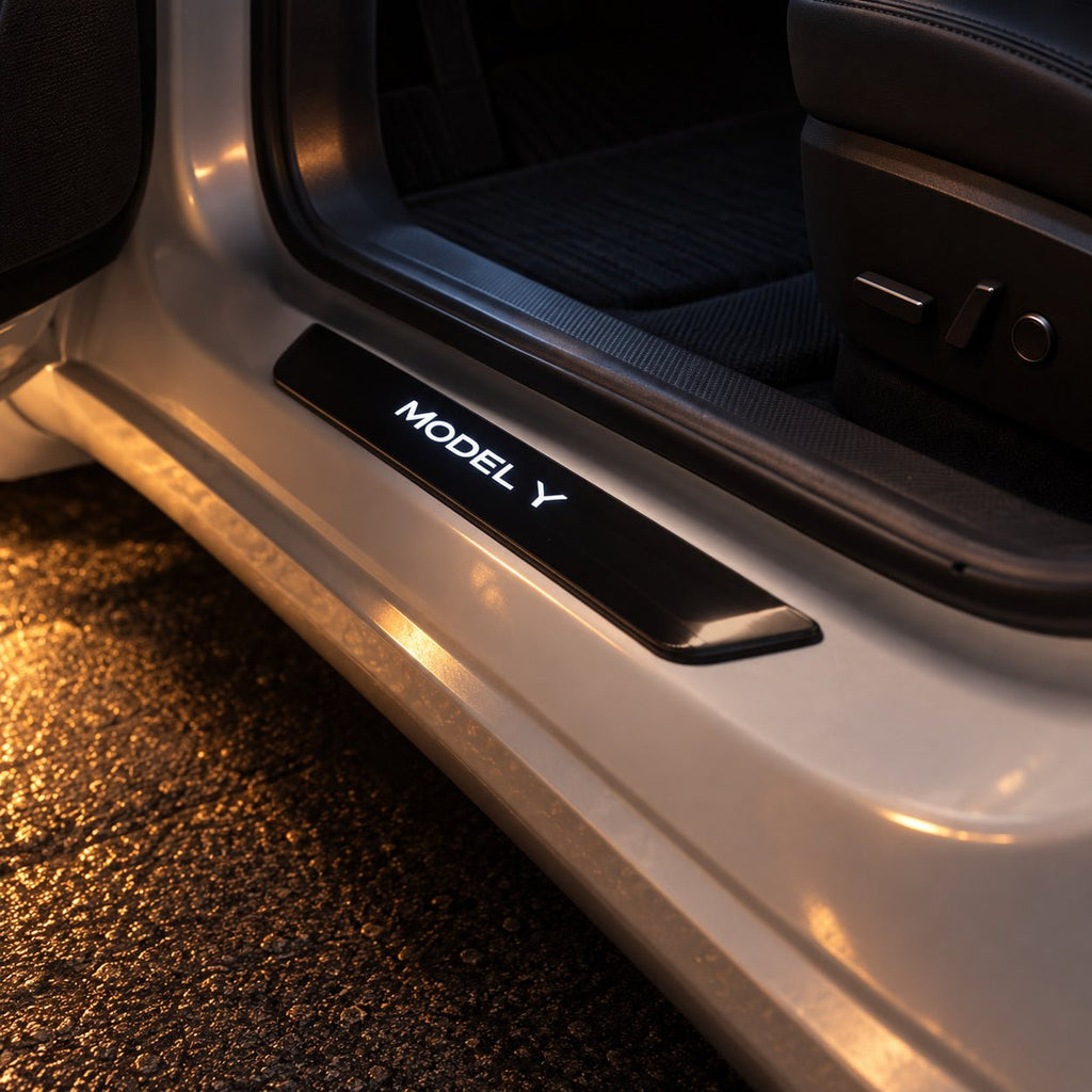 LED illuminated Welcome Pedal Door Sill Protector for Model Y / 3 | Miroken