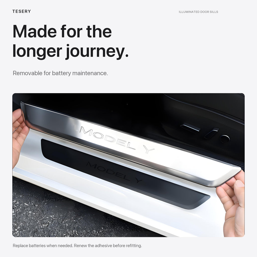 LED illuminated Welcome Pedal Door Sill Protector for Model Y / 3 | Miroken