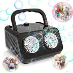 LED Multi-Hole Handheld Bubble Machine for Kids & Adults