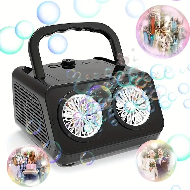 LED Multi-Hole Handheld Bubble Machine for Kids & Adults