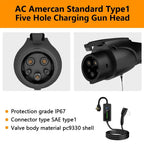 Level 2 J1772/NACS EV Charger for Home Portable EV Charger with Screen Display Adjustable Current