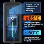 Level 2 J1772/NACS EV Charger for Home Portable EV Charger with Screen Display Adjustable Current