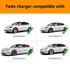 Level 2 J1772/NACS EV Charger for Home Portable EV Charger with Screen Display Adjustable Current