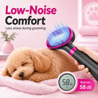 Miroken4-in-1 Pet Dryer Brush for After-Bath Grooming, Low-Noise Dog & Cat Hair Dryer Comb for Easier Drying, Brushing & Detangling