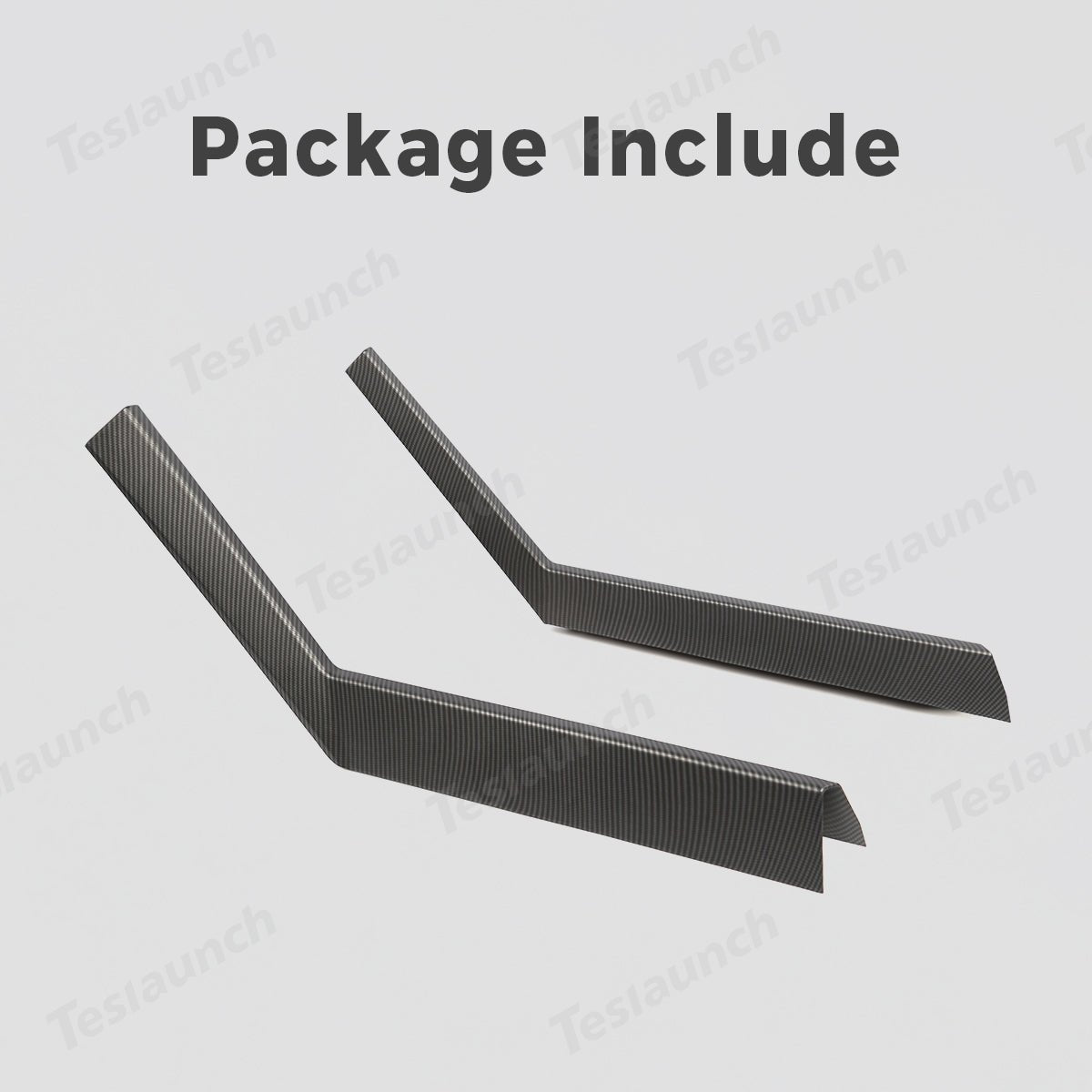Lower Center Console Side Trim Covers  (Carbon Fiber Pattern ABS) for Cybertruck