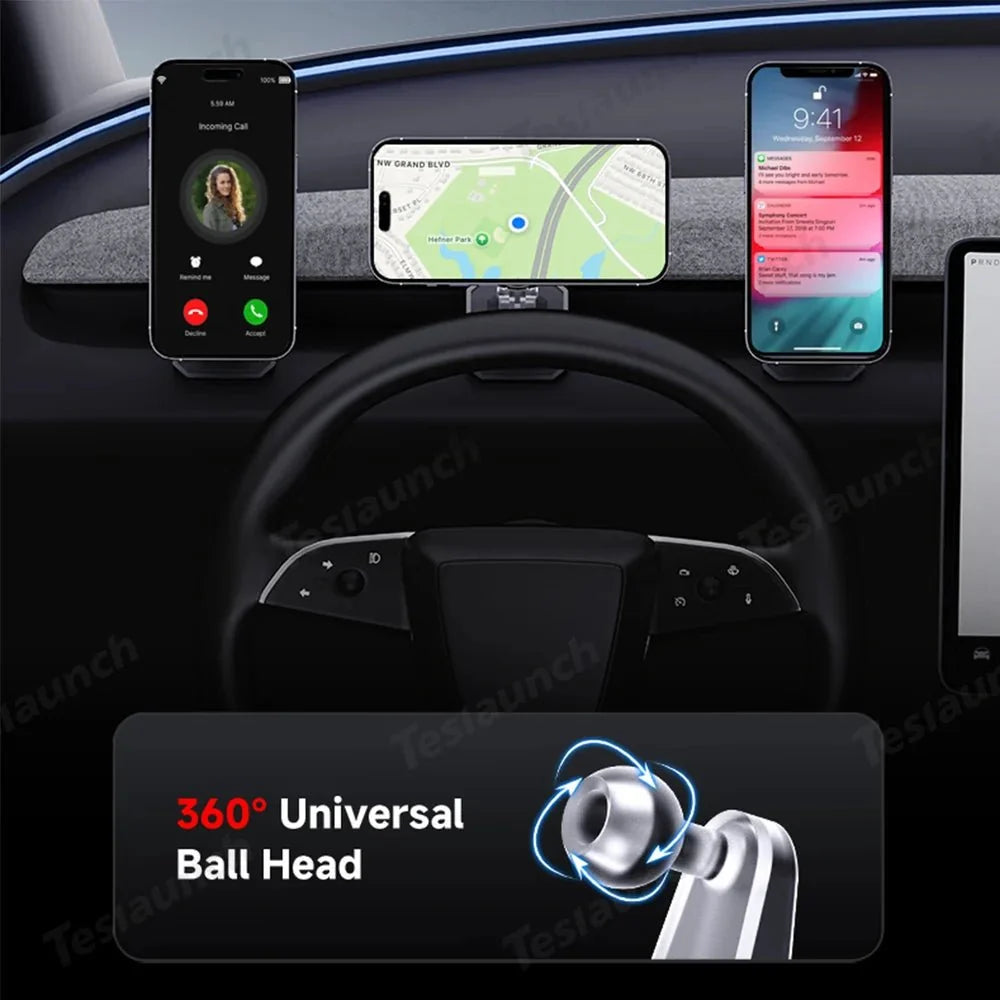 Magnetic Silicone Phone Holder for Tesla Model Y Juniper 2025+ / Model 3 Highland 2024+