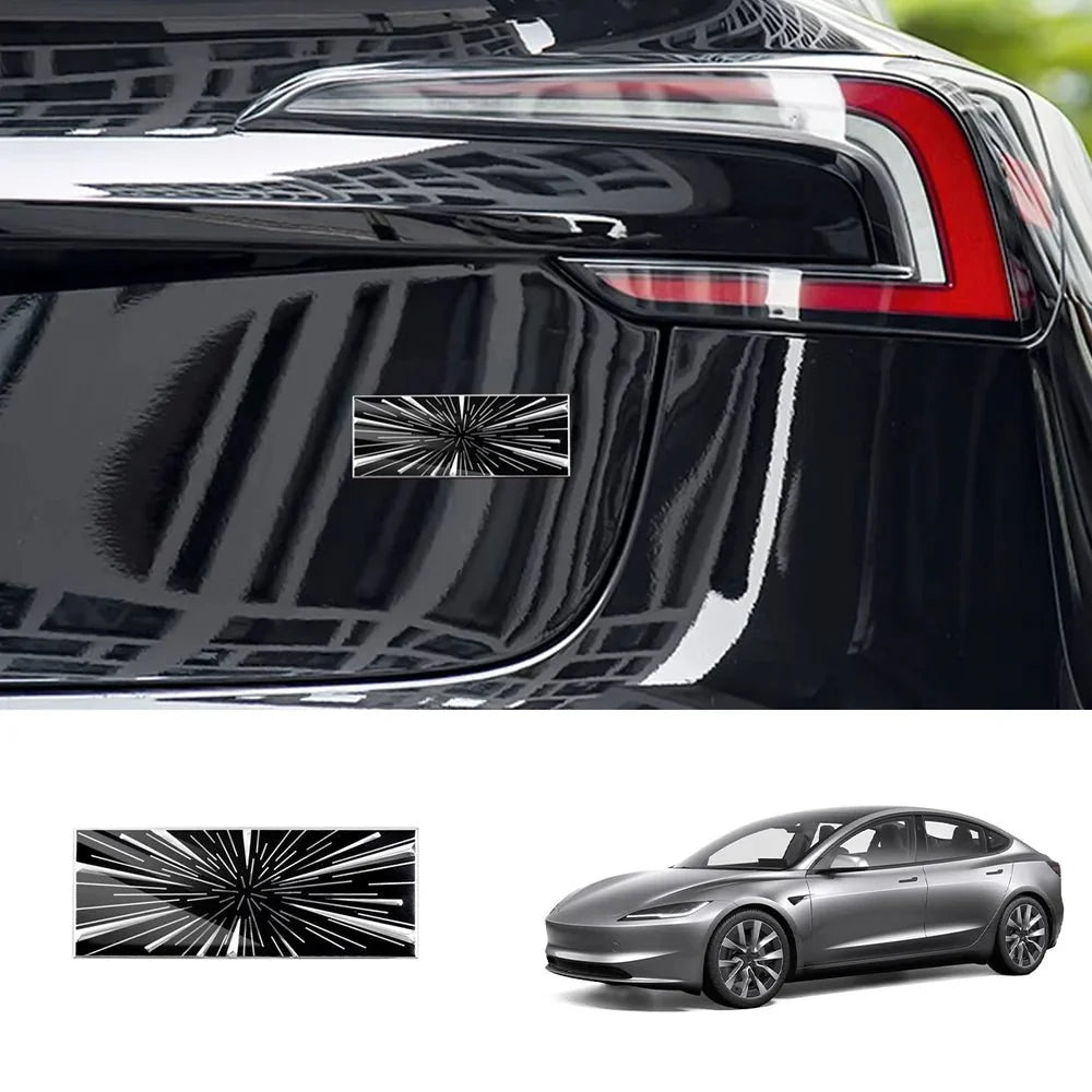 Magnetic Time Tunnel Rear Emblem Badge for Tesla Model 3 Highland 2024+