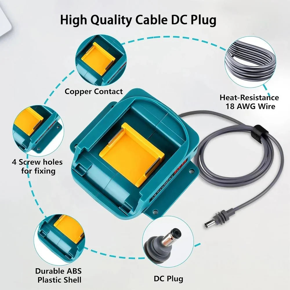 Makita 18V Battery Adapter for Starlink Mini with DC Power Cable
