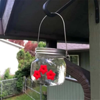 Mason Jar Hummingbird Dish Feeder Hanging Nectar Feeder 2 Pack