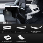 Matte White Interior Upgrade Kit For Tesla 2021-2024 Model Y