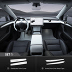 Matte White Interior Upgrade Kit For Tesla 2021-2024 Model Y