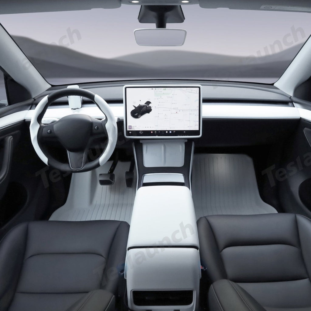 Matte White Interior Upgrade Kit For Tesla 2021-2024 Model Y