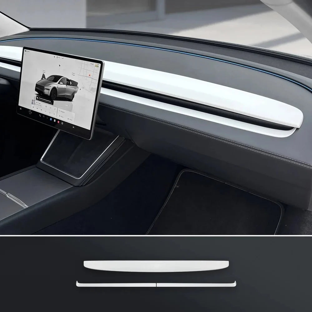 Matte White Interior Upgrade Kit For Tesla Model Y Juniper 2025+