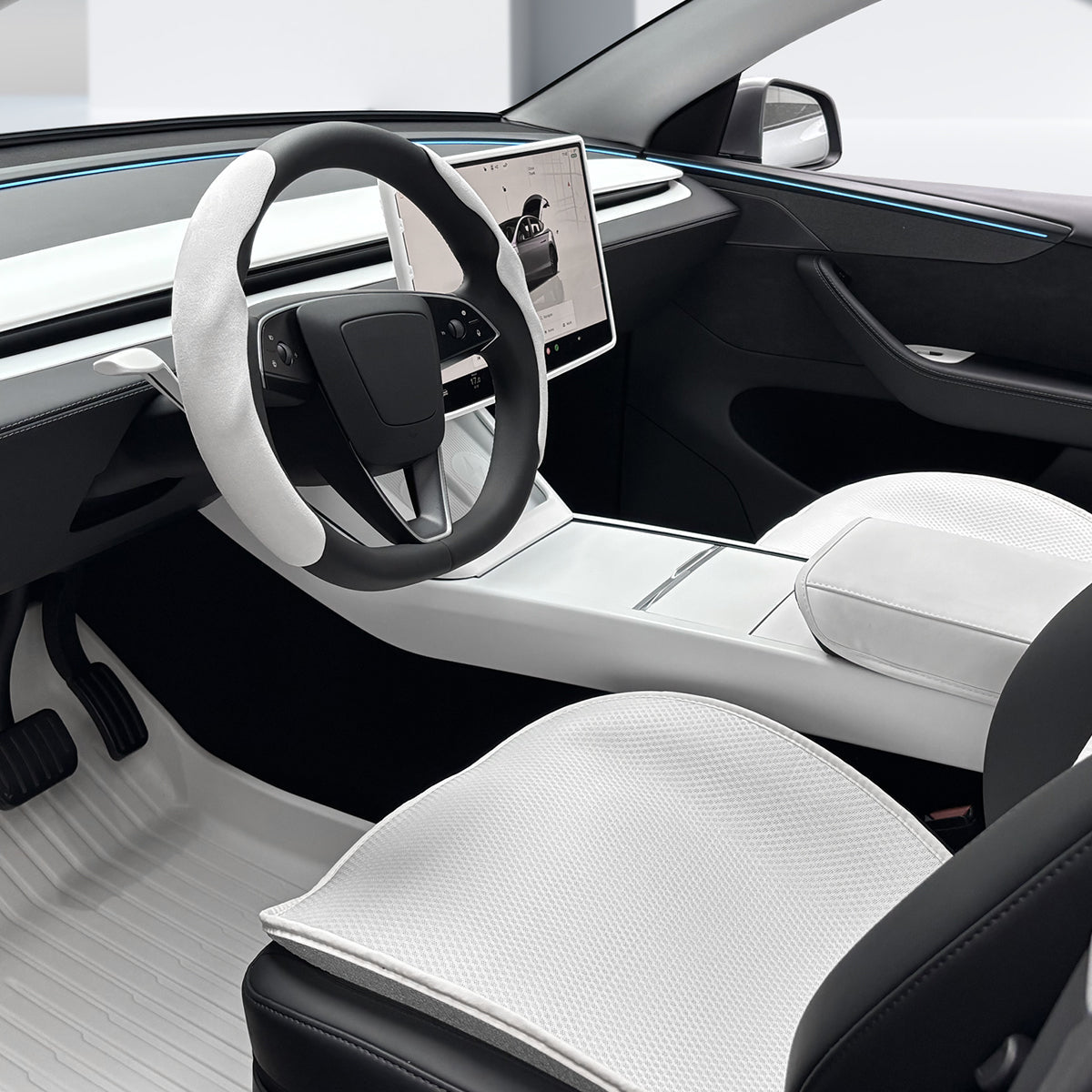 White Interior Upgrade Kit For Tesla Model Y Juniper 2025+