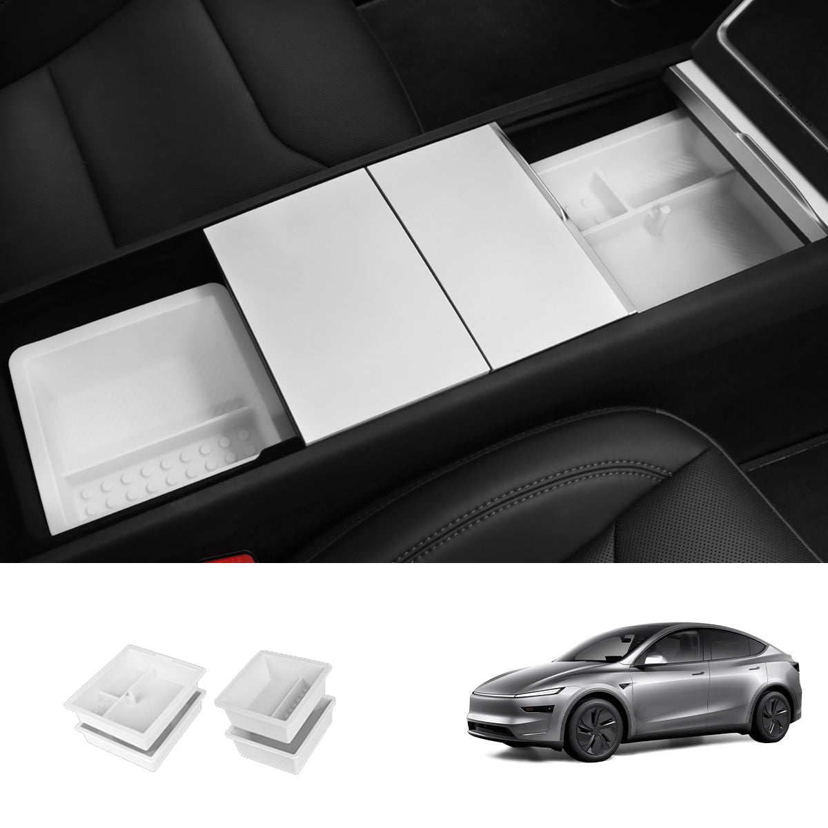 White Interior Upgrade Kit For Tesla Model Y Juniper 2025+