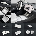 Matte White Interior Upgrade Kit For Tesla Model Y Juniper 2025+