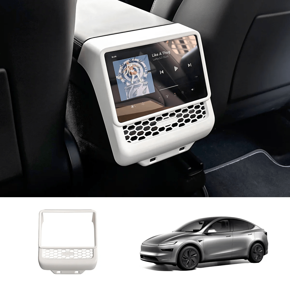 White Interior Upgrade Kit For Tesla Model Y Juniper 2025+