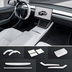 Matte White Interior Upgrade Kit For Tesla Model Y Juniper 2025+