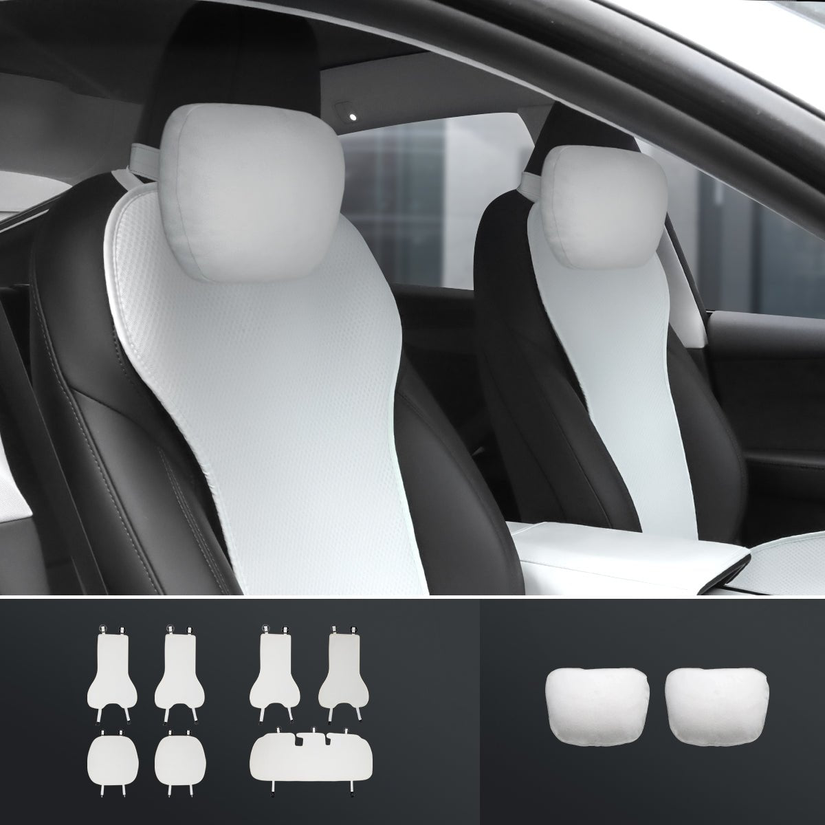 White Interior Upgrade Kit For Tesla Model Y Juniper 2025+